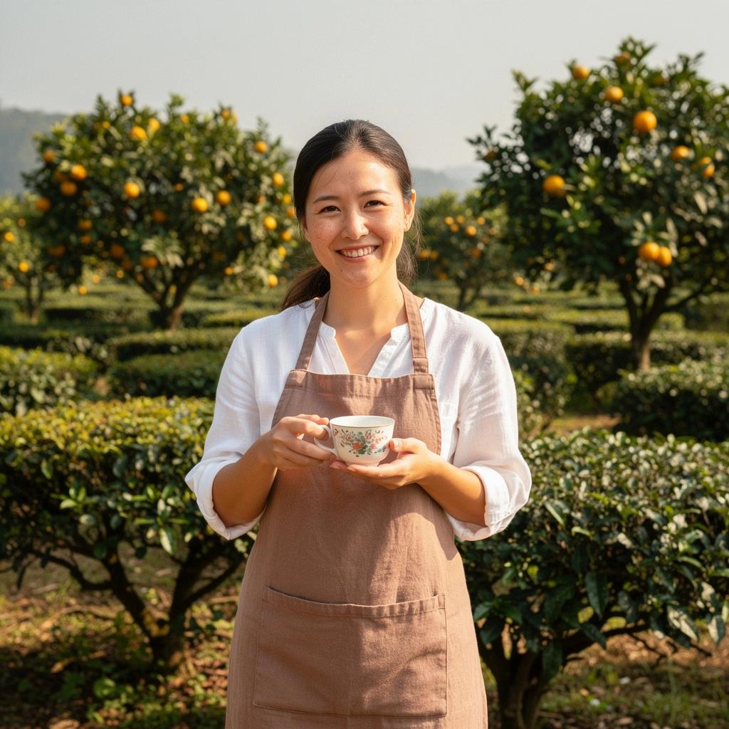 Egy gyönyörű gyümölcsös tea, tele narancs- és citromdarabokkal.